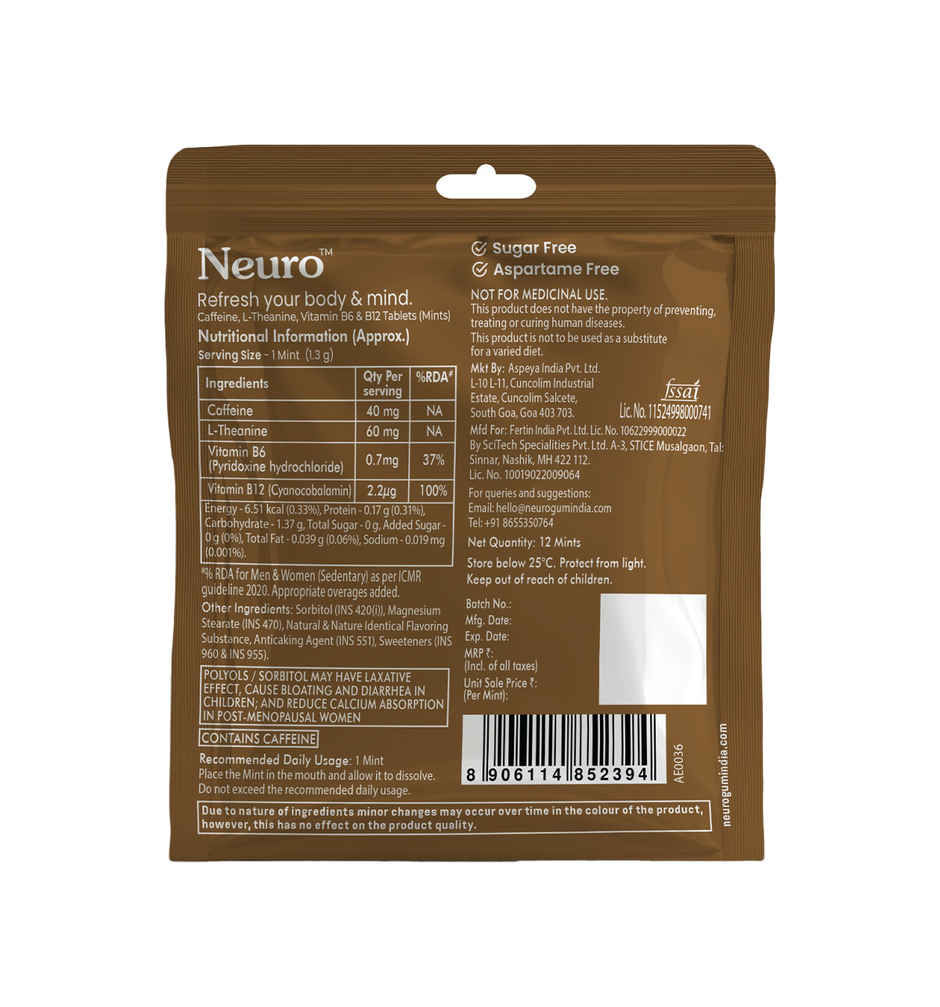 Neuro Energy and Focus Gum Mint Tin Iced Coffee
