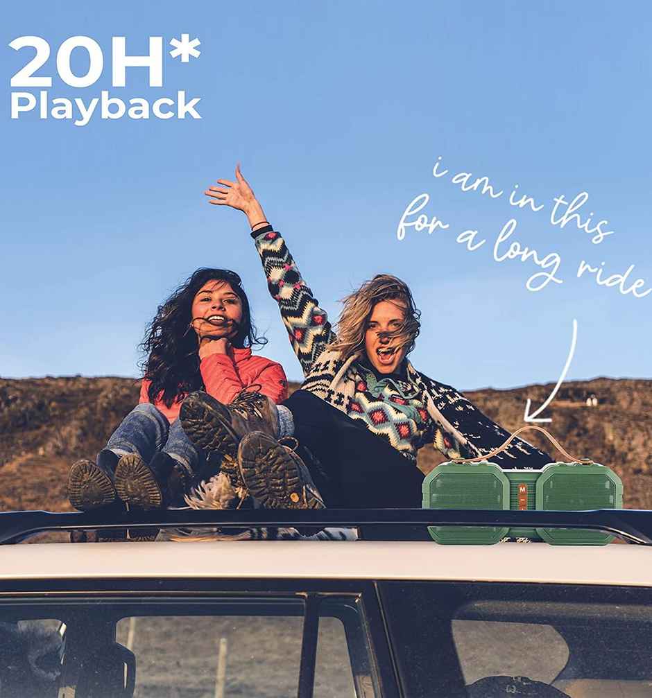 Zebronics Sound Feast 50, 14W BT Speaker, USB, MSD, FM, Call Function (Green)