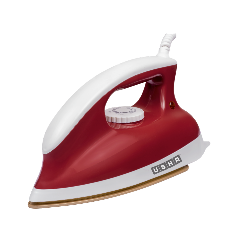 Usha Dry Iron Goliath (1200W, 1.80Kg Heavy Weight , 5 Fabric Settings, Red)
