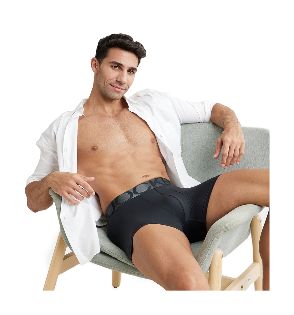 Jockey IC28 Men's Tactel Microfiber Elastane Stretch Underwear Solid Trunk | Black-M
