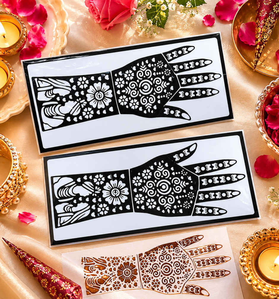 Shubh Aarambh Mehndi Stencil | ServDharm