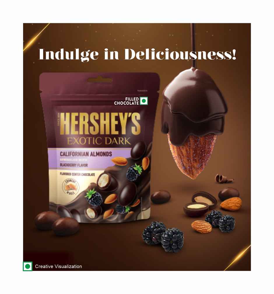 Hershey's Exotic Dark Chocolate Californian Almonds | Blackberry Crunchy Dark Chocolate