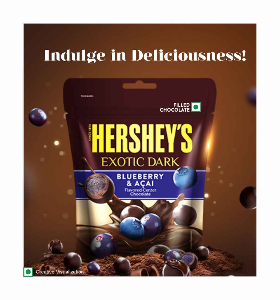 Hershey's Exotic Dark Blueberry And Acai Chocolates Share Bag Combo