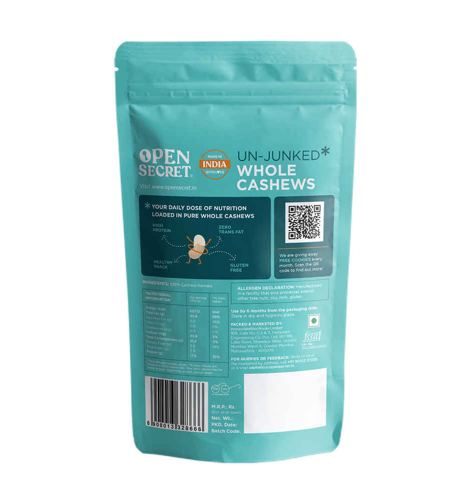 Open Secret Whole Cashews | Kaju