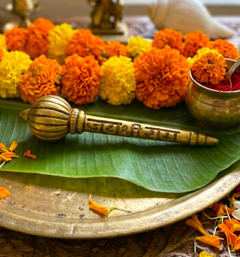 Pure Brass Jai Shri Ram Gada | 3.5 Inch | 70 g | ServDharm