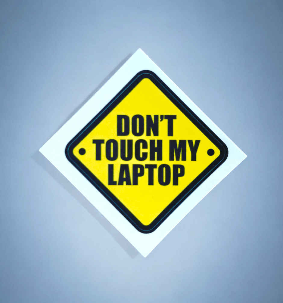 House Of Festivals Don't Touch My Laptop - Sticker