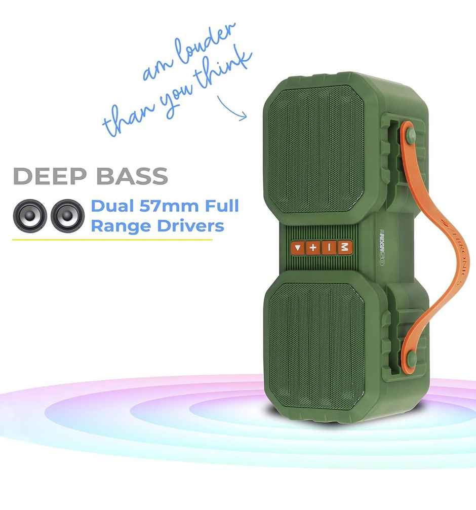 Zebronics Sound Feast 50, 14W BT Speaker, USB, MSD, FM, Call Function (Green)