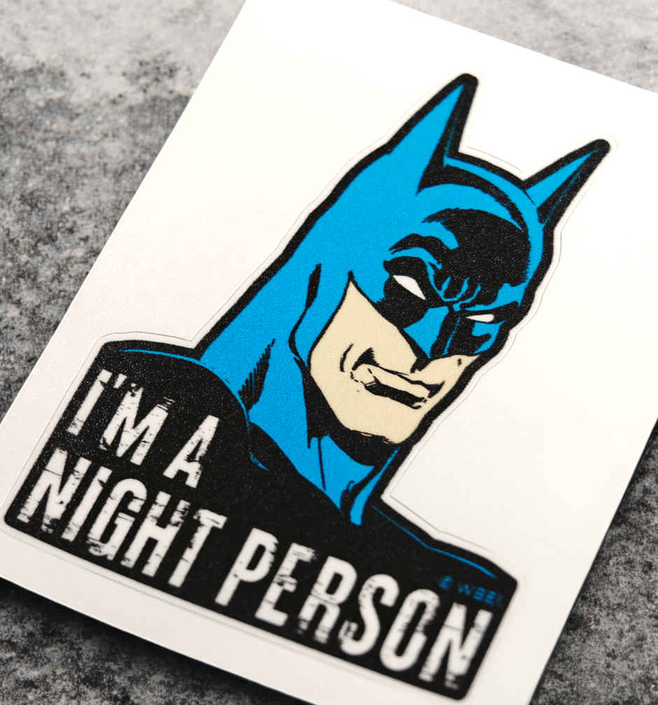 House Of Festivals I'm A Night Person - Batman Official Sticker