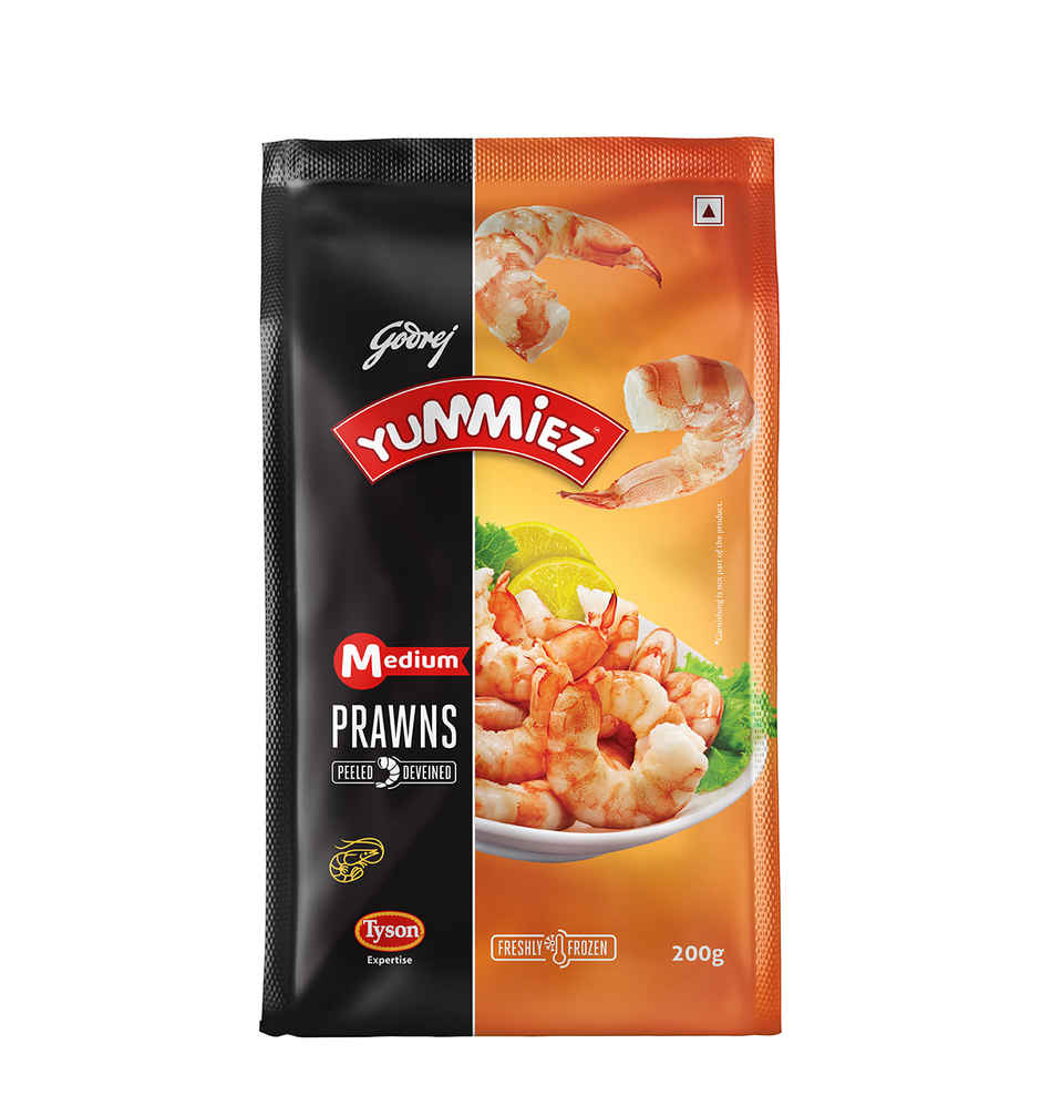 Godrej Real Good Medium Prawns Peeled & Deveined (Freshly Frozen)