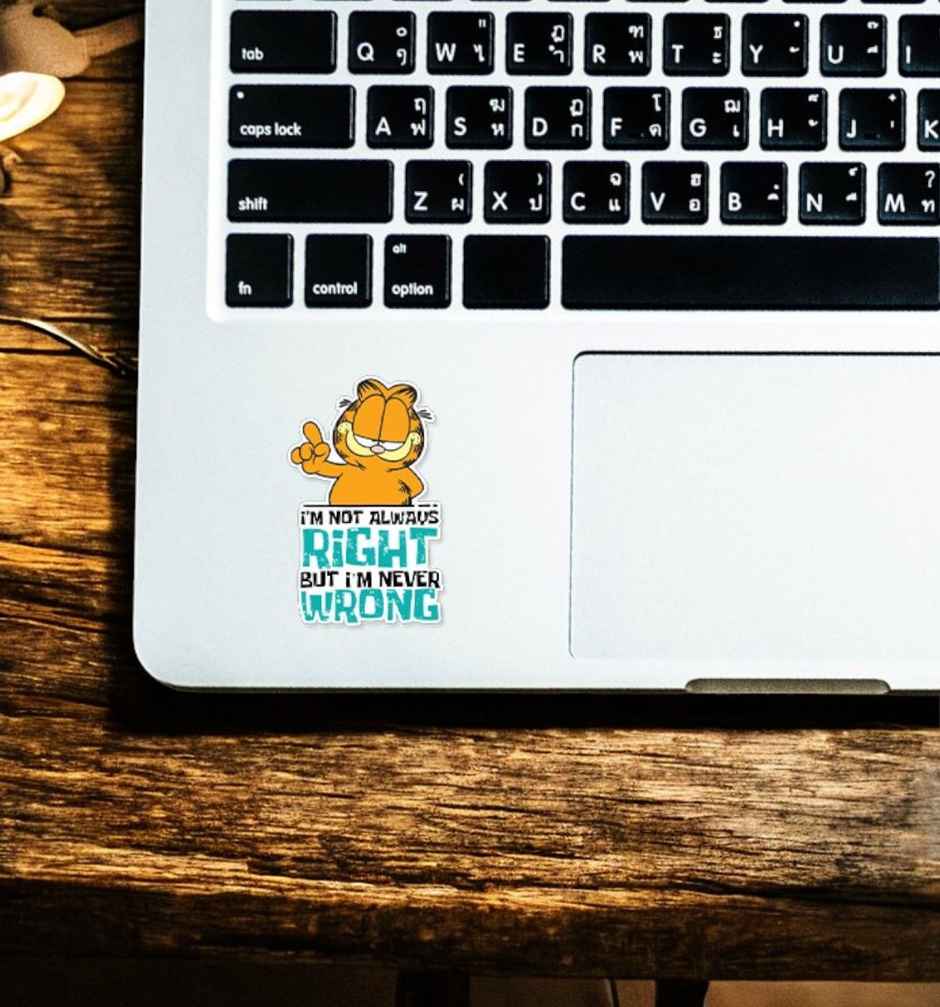 House Of Festivals Always Right - Garfield Official Sticker