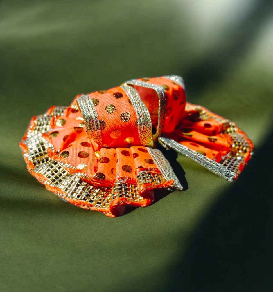 House Of Festivals Ladoo Gopal Golden Polka Dot Poshak | Size 1 - Assorted