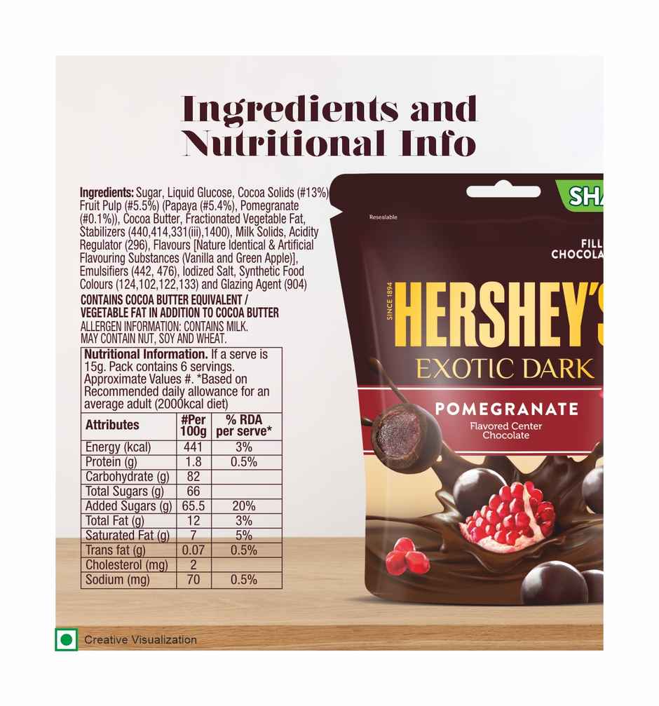 Hershey's Exotic Dark Pomegranate | Chocolate Share Bag