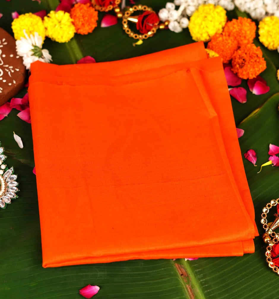 Orange Pooja Vastra - 1 m | ServDharm