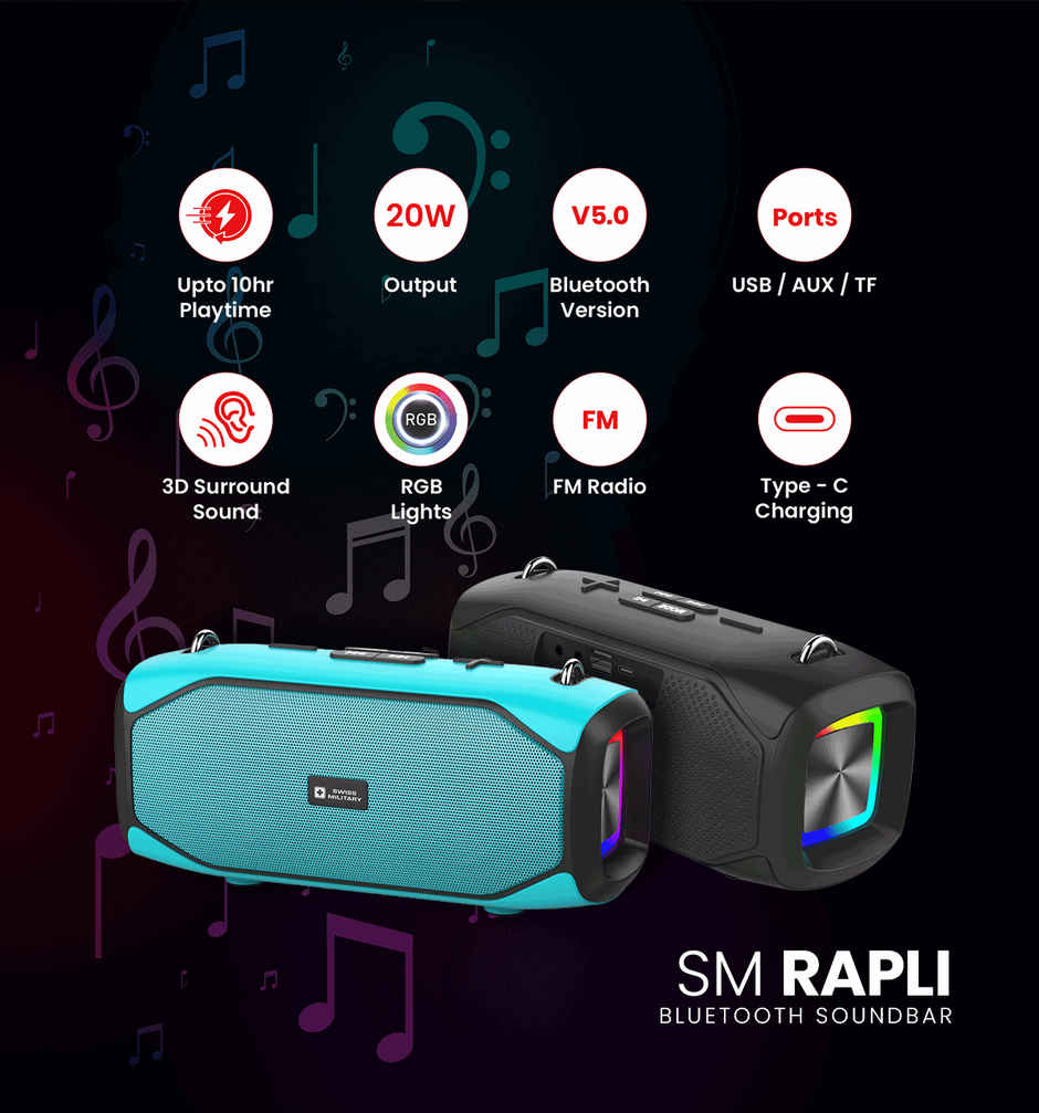 Swiss Military Audio SM RAPLI Bluetooth Speaker | Orange