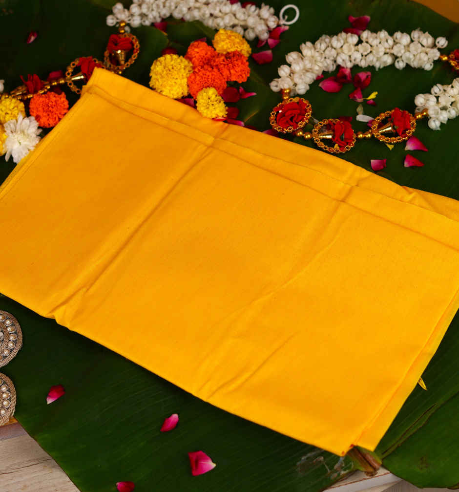 Yellow Pooja Vastra - 1 m | ServDharm