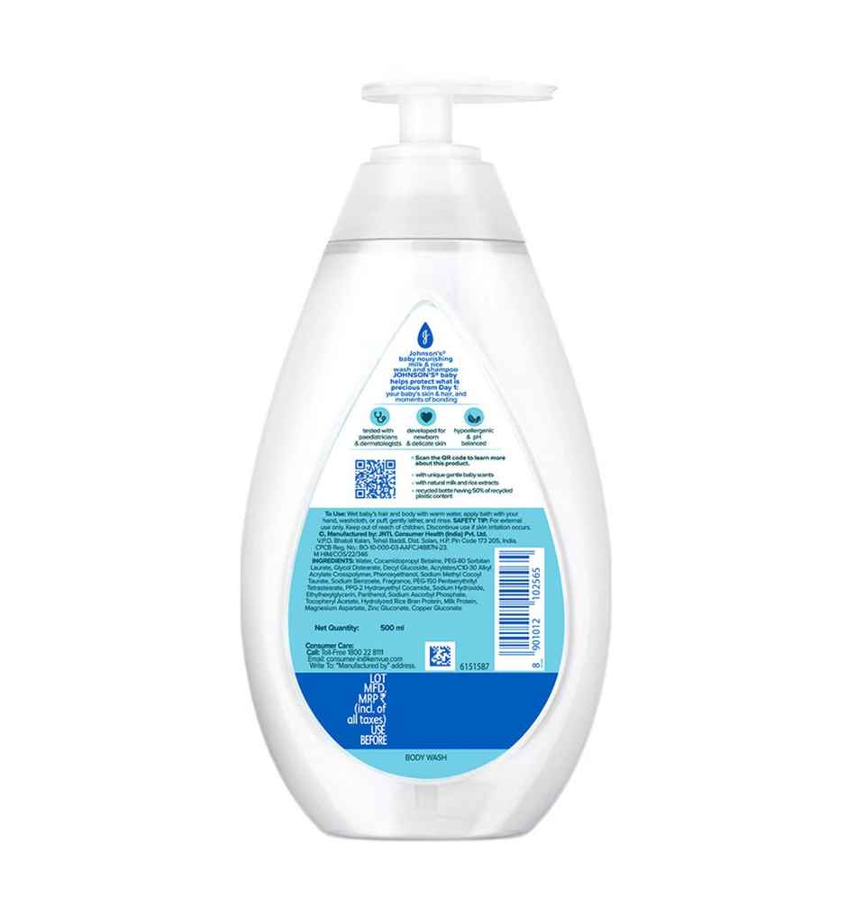Johnsons Baby Nourishing Milk & Rice Wash & Shampoo