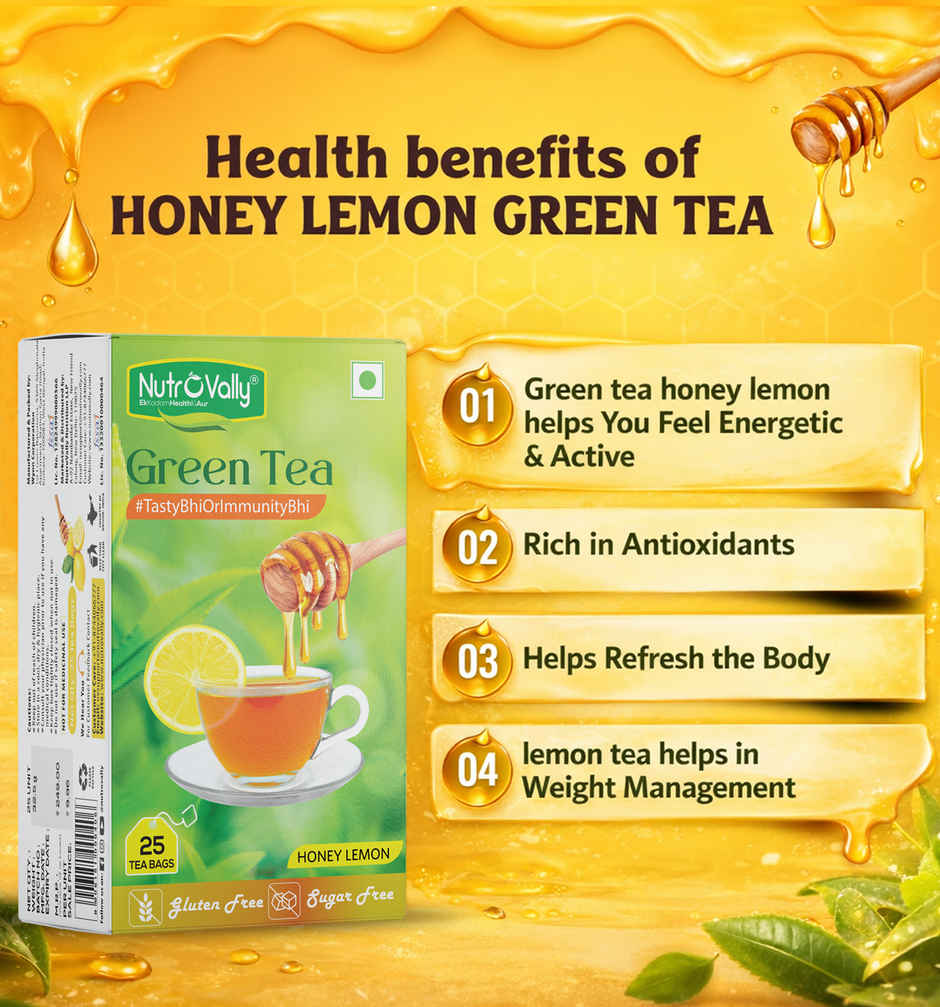 NutroVally Honey Lemon Green Tea Bags