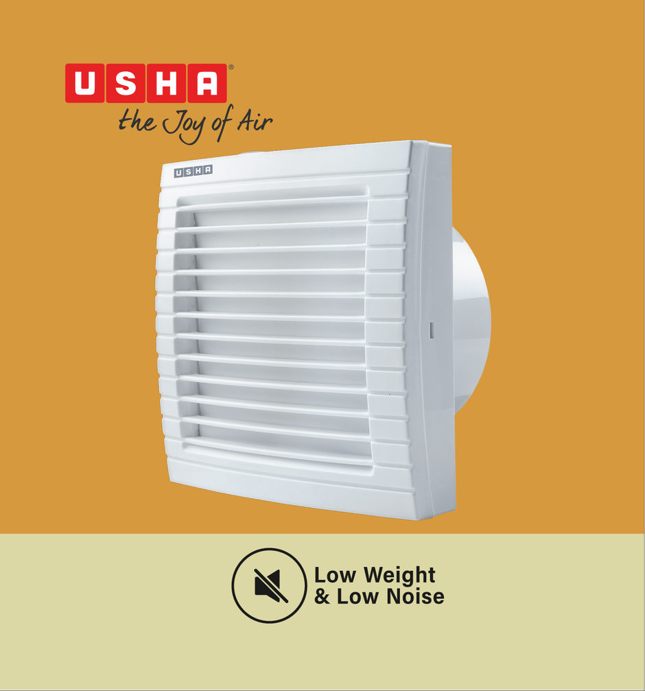 Usha Crisp Air Premia BV Exhaust Fan, 150mm, 1500 RPM, White
