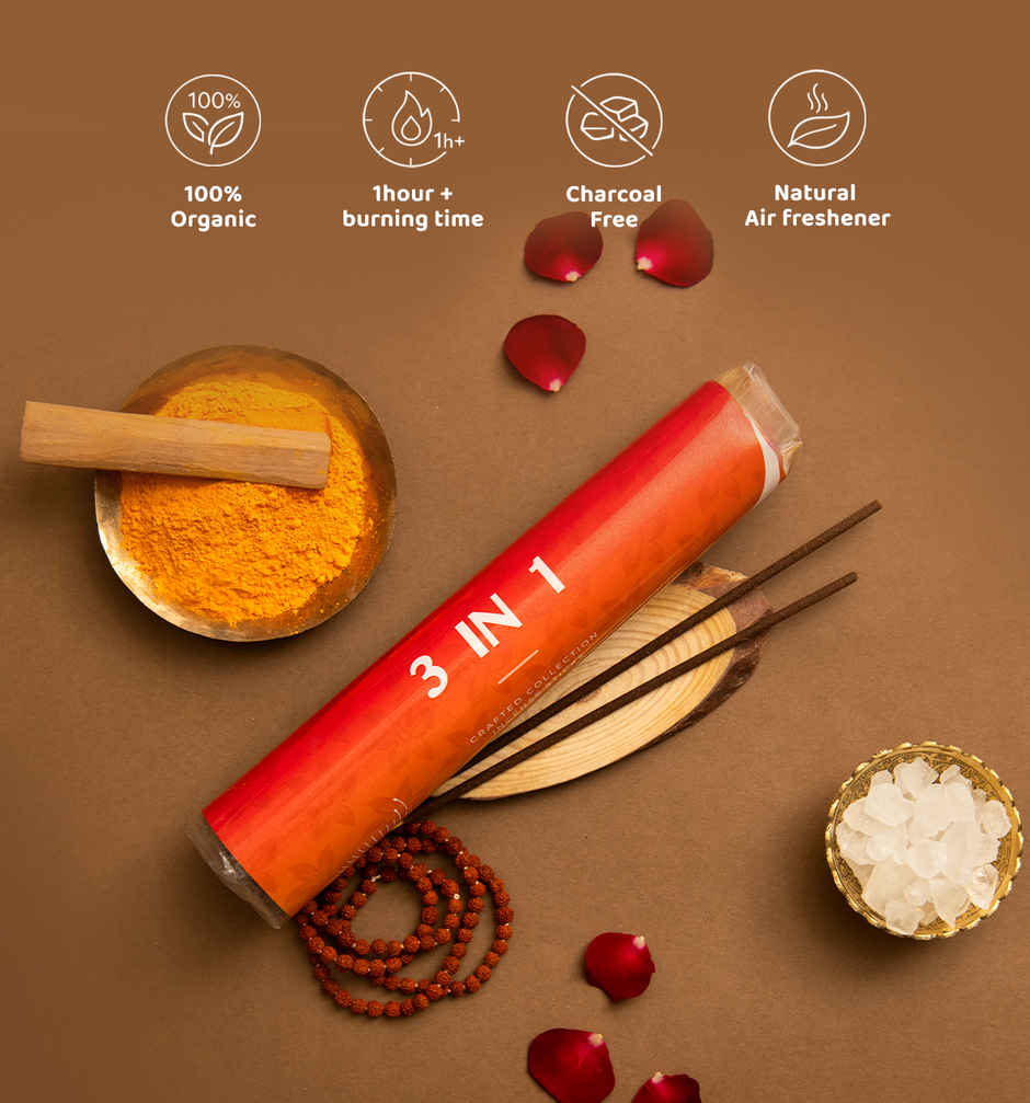 Long Lasting 3 Flavours in Agarbatti - Roll Pack | Auraa-i