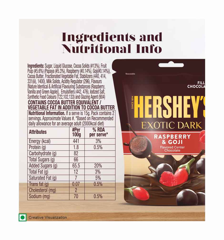Hershey'S Exotic Raspberry & Goji Dark Chocolate Share Bag Combo 