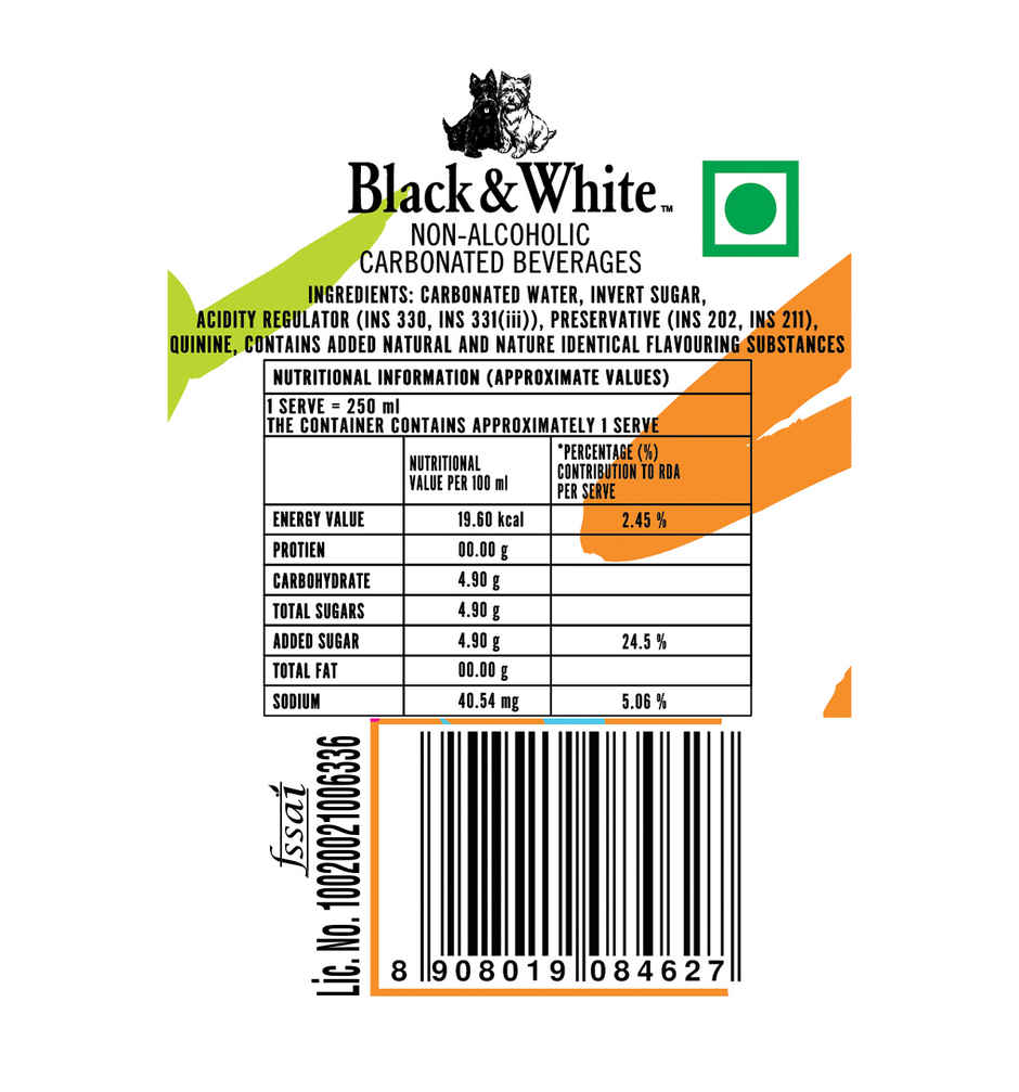 Black and White Tonic Water