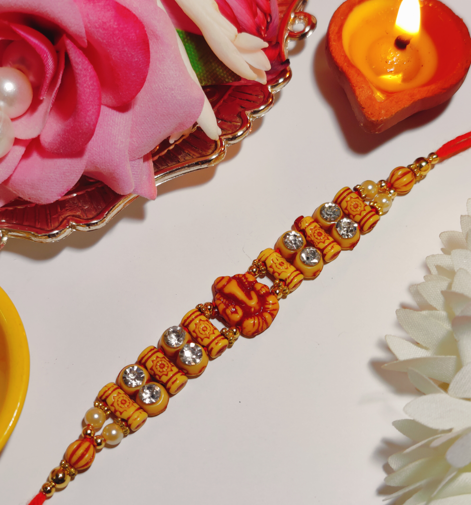 House Of Festivals Ganesh Rakhi - Sparkling Stones