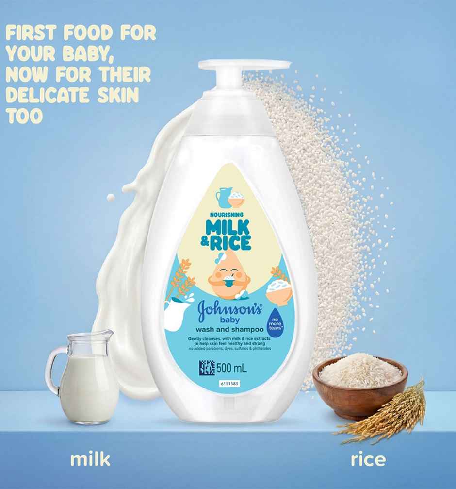 Johnsons Baby Nourishing Milk & Rice Wash & Shampoo