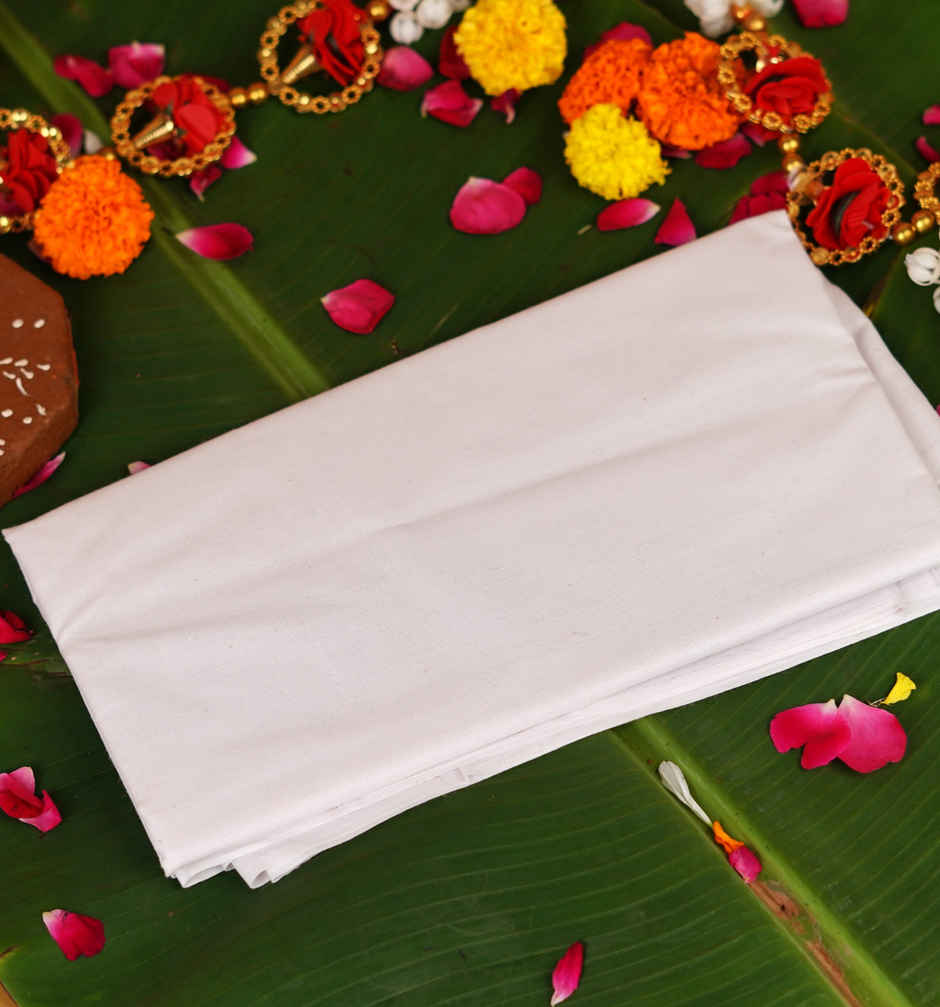 White Pooja Vastra 1 m | ServDharm