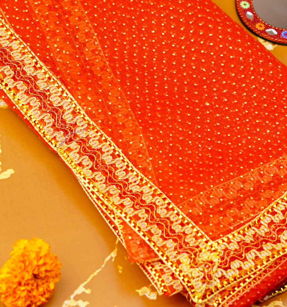 Red Sparkle Studded Mata | ServDharm