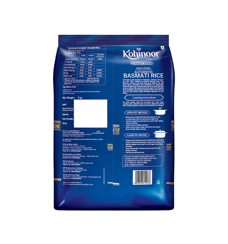 Kohinoor Traditional Authentic Basmati Rice