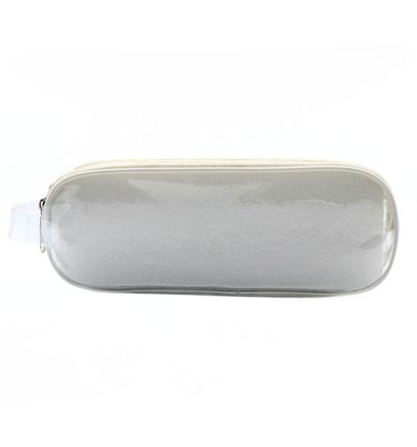 Double Zipper Transparent Stationery/Travel Pouch, Assorted Color, Large Size