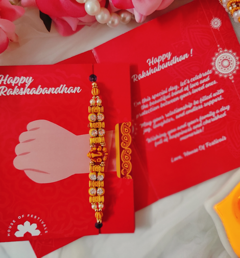 House Of Festivals Ganesh Rakhi - Sparkling Stones