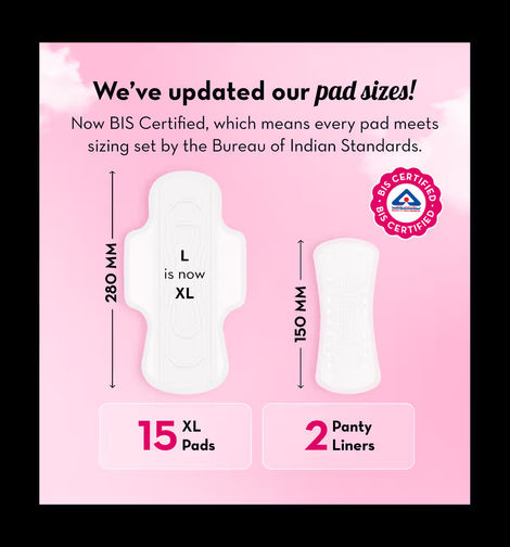 Plush Ultra Thin Sanitary Pads | XL | 15 pcs
