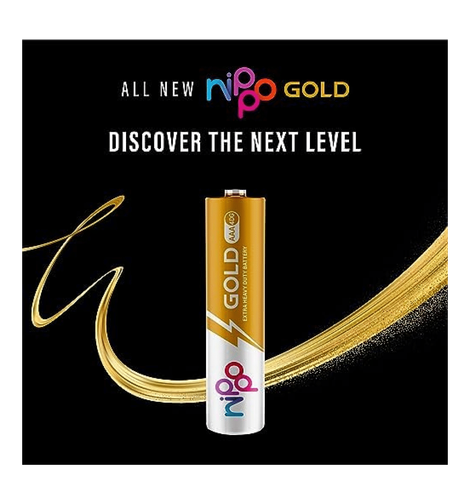 Nippo Gold Carbon Zinc AAA Batteries | Pack of 10