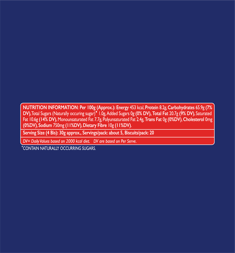 Mcvitie's Digestive Zero Added Sugar With Goodness Of Wholewheat For Calorie Consious