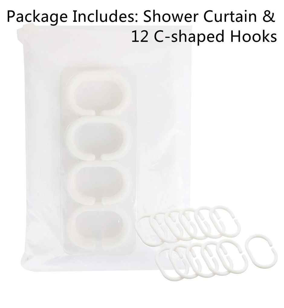 Lushomes Shower Curtain - Yellow | Flower Printed | 12 Eyelets | 12 Hooks | 6 x 6.5 ft