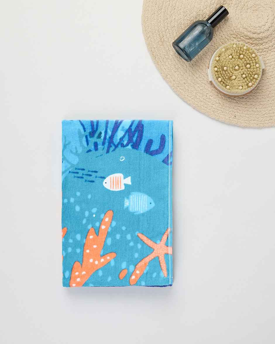 Himeya Play 350 GSM Cotton Bath Towel | Sea World