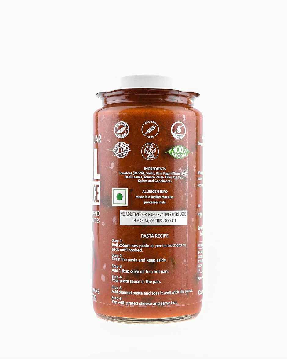 The Gourmet Jar Basil Pasta Sauce