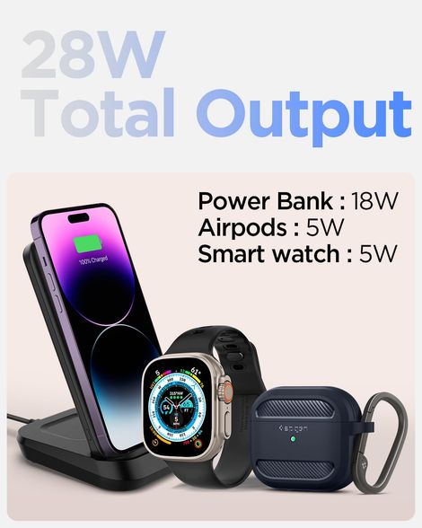 Spigen Pa2001 Portable Charger (W) Arc.Dual Black (C To C)