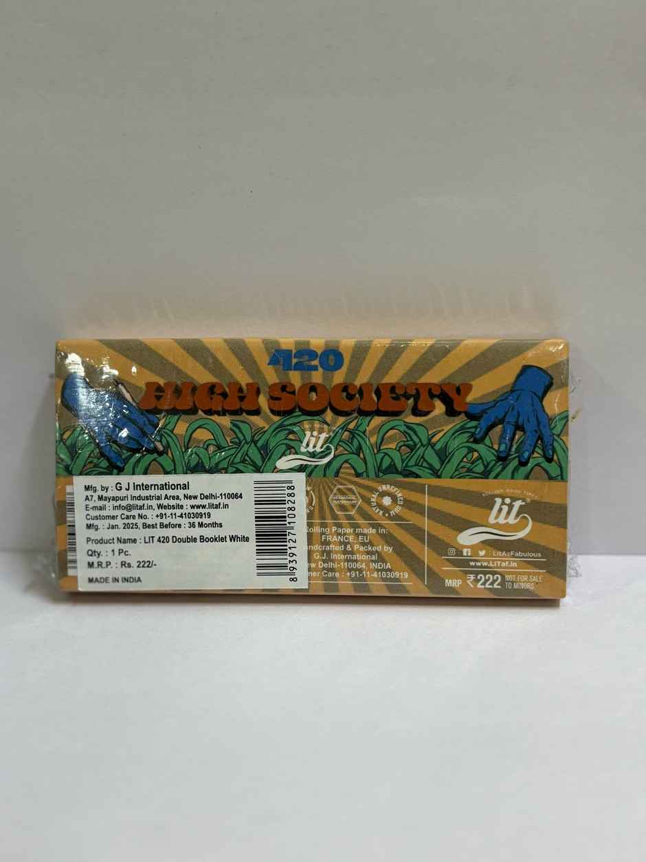 Lit 420 Double Booklet White Rolling Paper