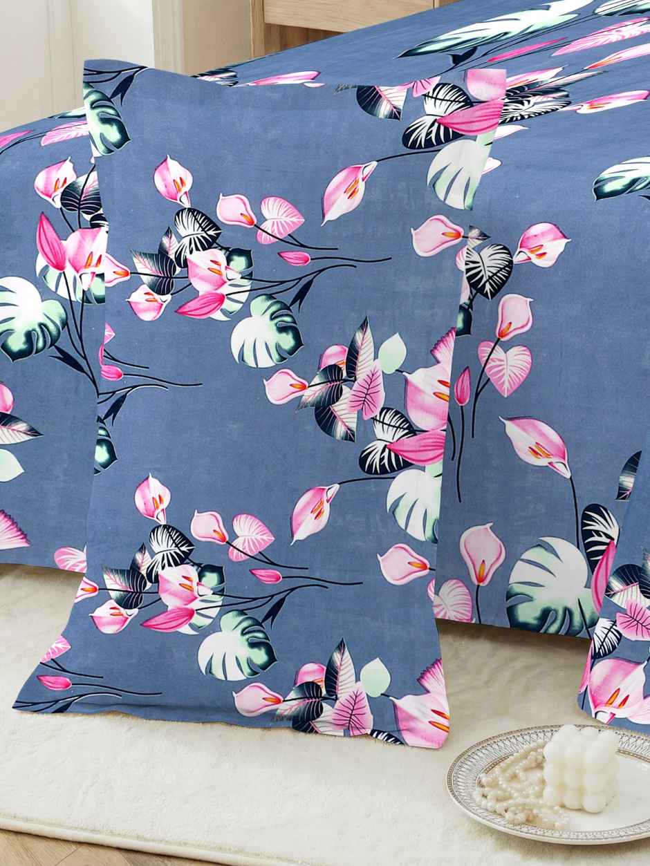 Dream Living Double Bedsheet Set | Blue 210 x 220 cm