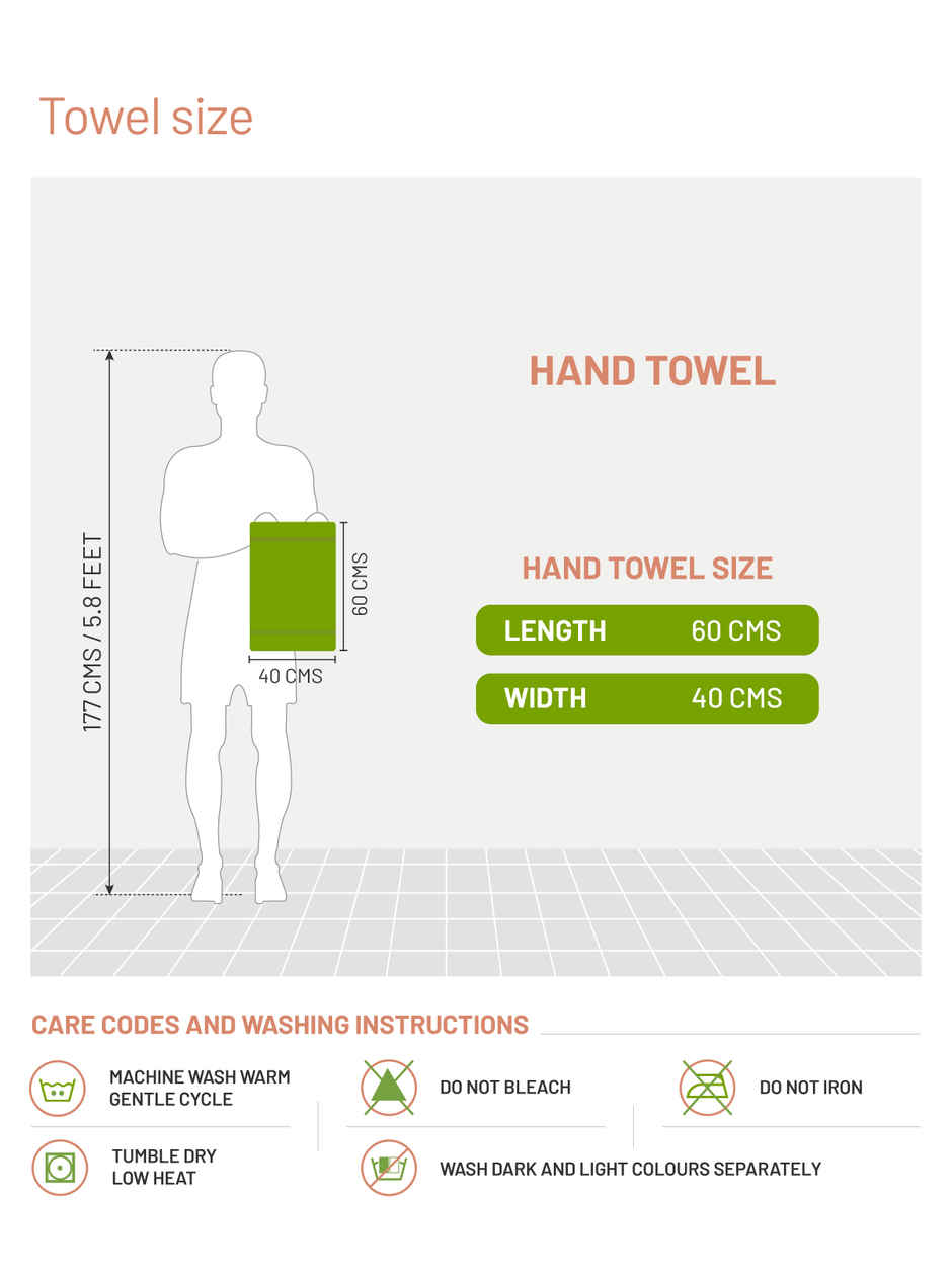 D'Decor Zero Twist Premium Cotton Hand Towel | High Absorbency | Sunshine Rose Multi