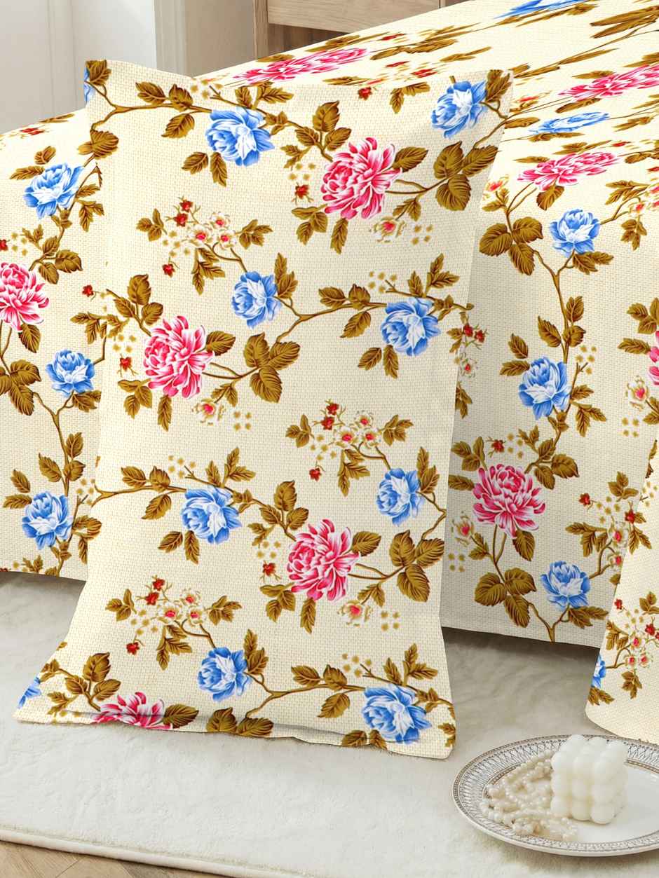 Dream Living Double Bedsheet Set | Cream - 210 x 220 cm