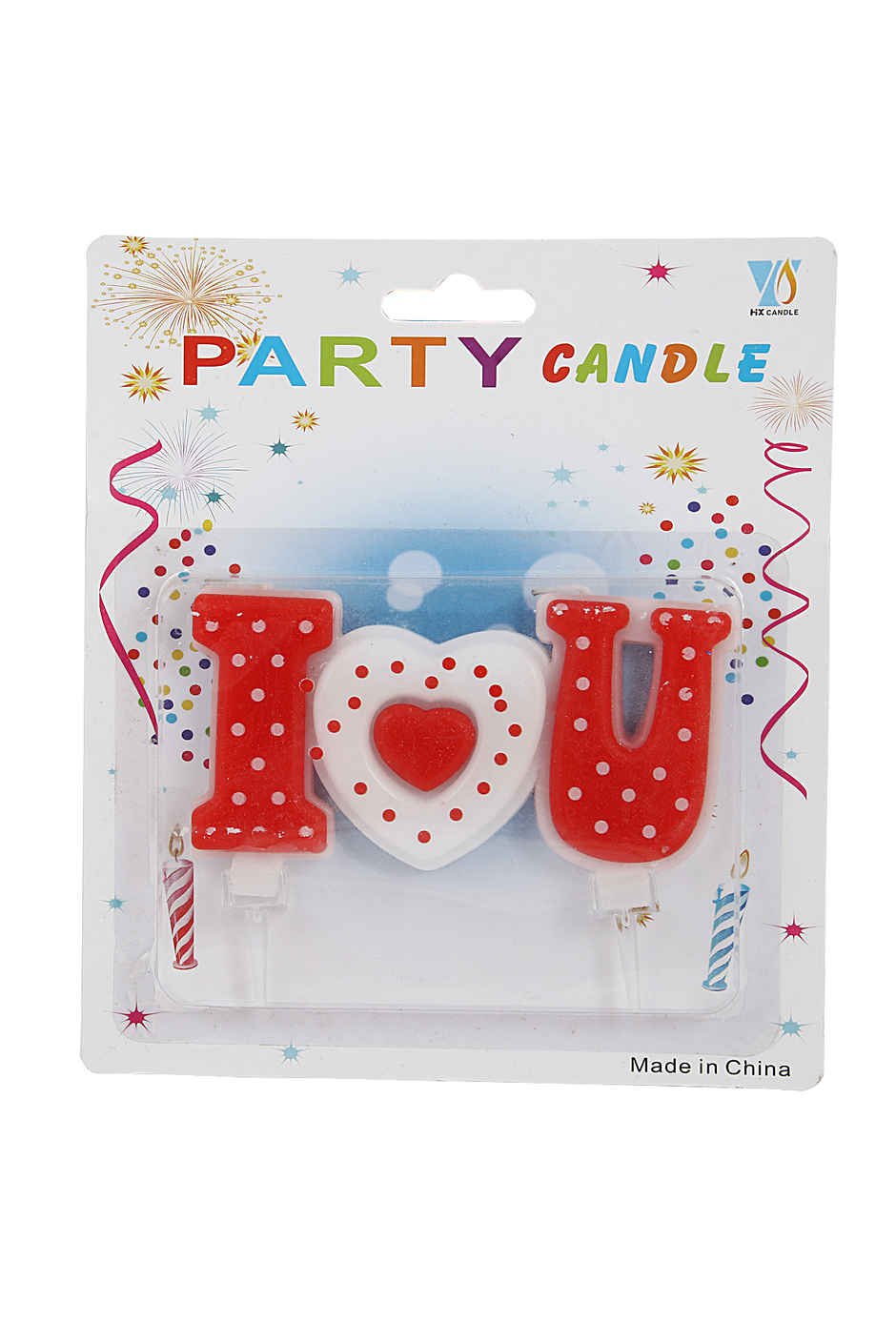 I Love U Candle- Red