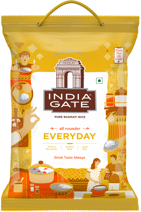India Gate All Rounder Everyday Basmati Rice | Aged Rice | Fluffy and Non-Sticky