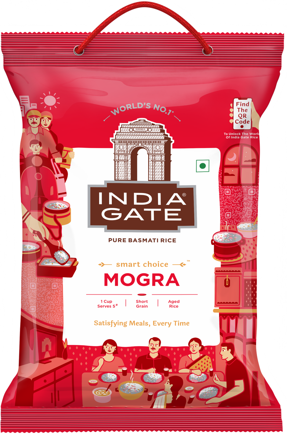 India Gate 1 Cup Serves 5 Mogra Basmati Rice | Aged Rice | Smart Choice