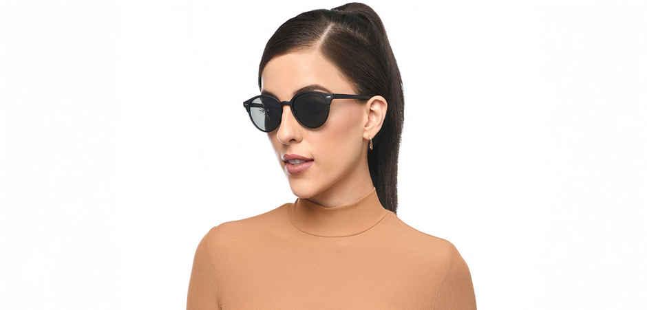 Vincent Chase By Lenskart Unisex Geometric Polycarbonate Round Sunglasses | Green and Black - L