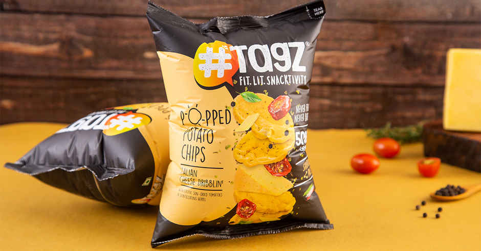 TagZ Popped Potato Chips - Italian Cheese Dribblin