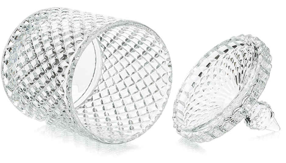 Soham Housewares Green Apple 4.3 " Inch Glass Big Candy Jar-Single- Tg1030-5.5