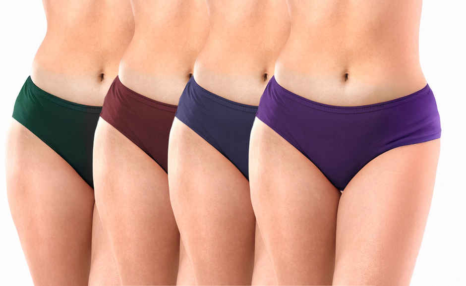 Lyra Women's Hipster Panty Solid | M (Colour May Vary)